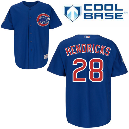 Kyle Hendricks #28 Youth Baseball Jersey-Chicago Cubs Authentic Alternate Blue Cool Base MLB Jersey